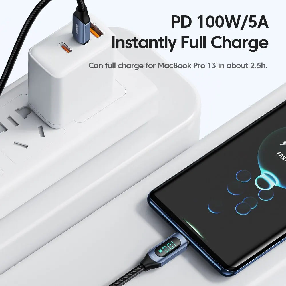 Cable 100W PD Fast Charging Charger USB