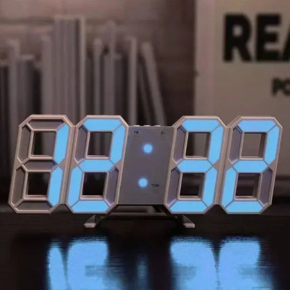 3D Digital Night Mode Wall Clock