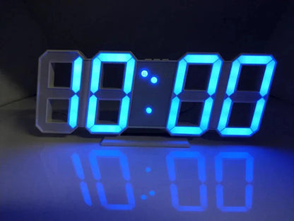 3D Digital Night Mode Wall Clock