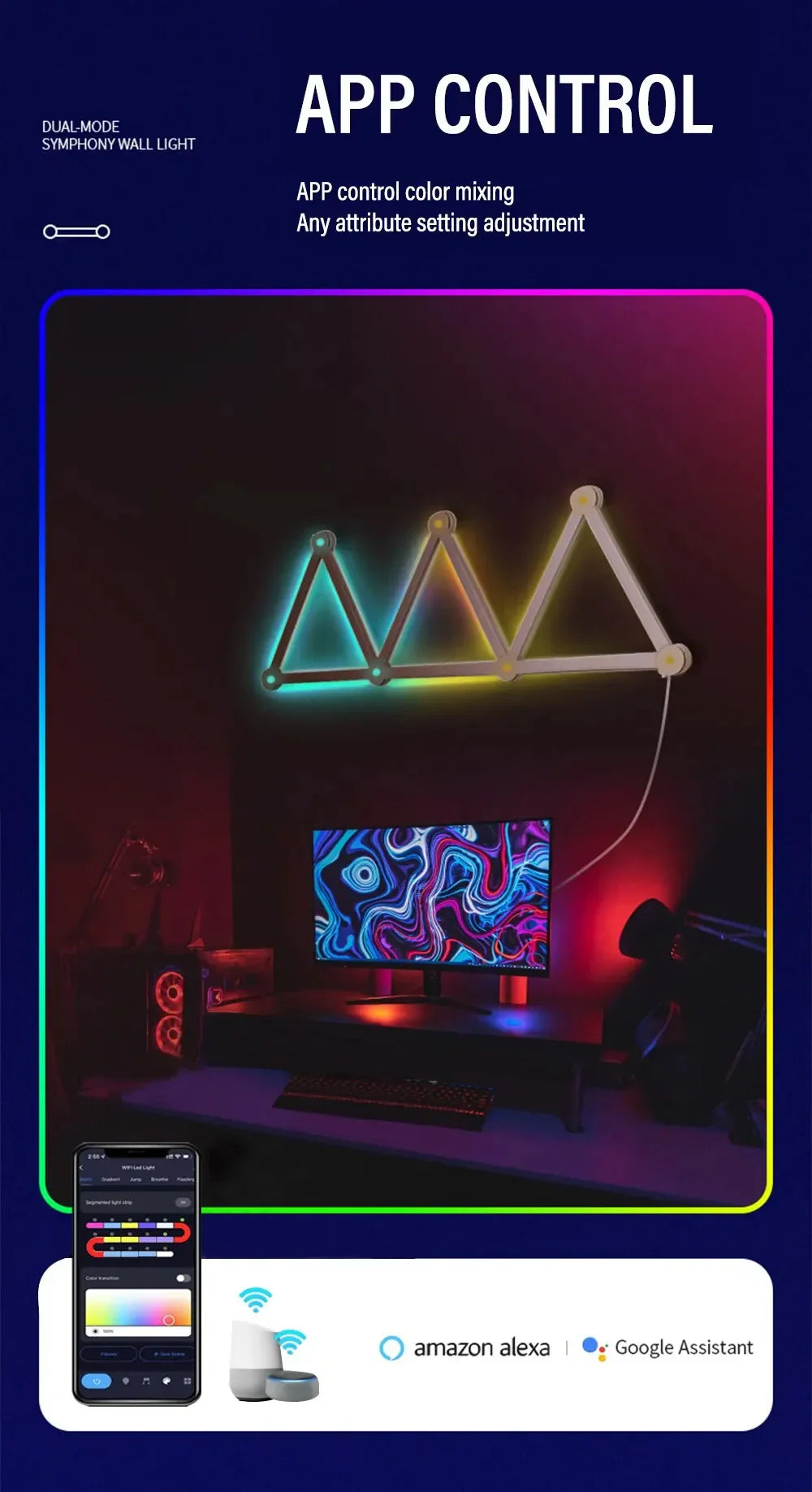 LED Smart RGB Wall Lamp