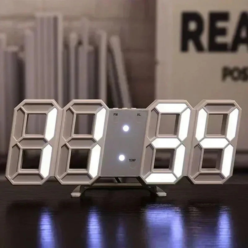 3D Digital Night Mode Wall Clock